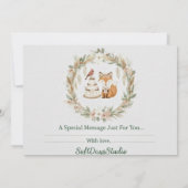 Boho Woodland Fox Small Business Thank You Card Dankeskarte (Rückseite)