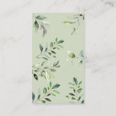 Boho Woodland Greenerals Animals Diaper Raffle Car Begleitkarte (Rückseite)