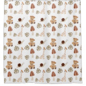Boho Woodland Jungle Animal Pattern Duschvorhang (Vorderseite)