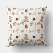 Boho Woodland Jungle Animal Pattern Kissen (Rückseite)