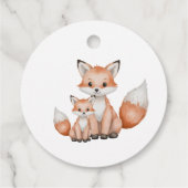 Boho Woodland Jungle Animals Babydusche Geschenkanhänger (Rückseite)