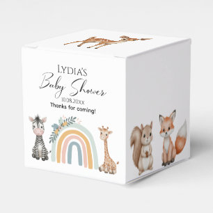 Boho Woodland Jungle Animals Babydusche Geschenkschachtel
