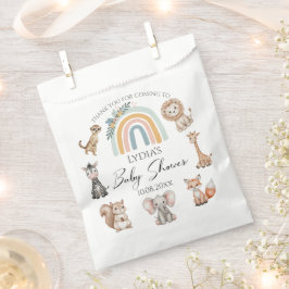 Boho Woodland Jungle Animals Babydusche Geschenktütchen