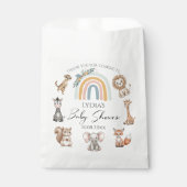 Boho Woodland Jungle Animals Babydusche Geschenktütchen (Vorderseite)