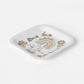 Boho Woodland Jungle Animals Babydusche Pappteller (Gewinkelt)