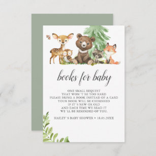 Boho Woodland Niedlicher Tiere Bücher für Baby Begleitkarte