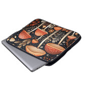 Boho Woodland-Pilzmuster Laptopschutzhülle (Vorne Knopf)