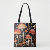 Boho Woodland-Pilzmuster Tasche (Vorderseite)