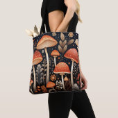 Boho Woodland-Pilzmuster Tasche (Von Nahem)