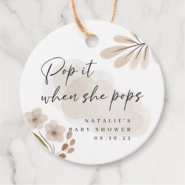 Boho Woodland Pop it Circle Favor Tags Geschenkanhänger