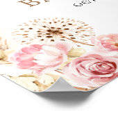 Boho Woodland Pumpkin Baby Dusche Begrüßungszeiche Poster (Ecke)