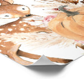 Boho Woodland Pumpkin Baby Duschkabine Gastgeschen Poster (Ecke)