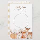 Boho Woodland Pumpkin Baby Shower Baby Face (Vorne/Hinten)