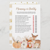 Boho Woodland Pumpkin Mommy oder Daddy Games (Vorne/Hinten)