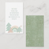 Boho Woodland Rainbow Begleitkarte (Vorne/Hinten)