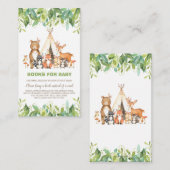 Boho Woodland Tiere Grünwald bringen Buch Begleitkarte (Vorne/Hinten)