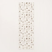 Boho Woodland Winterberry Monogram Yogamatte (Rückseite)