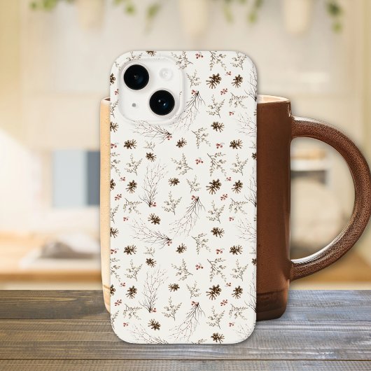 Boho Woodland Winterberry Pattern Case-Mate iPhone Hülle
