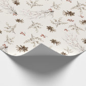 Boho Woodland Winterberry Pattern Geschenkpapier (Ecke)