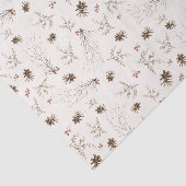 Boho Woodland Winterberry Pattern Seidenpapier (Ausschnitt)