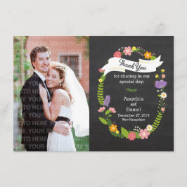 Boho Woodland Wreath auf Chalkboard Wedding