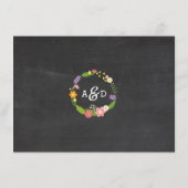 Boho Woodland Wreath auf Chalkboard Wedding (Rückseite)
