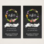 Boho Woodland Wreath auf Chalkboard Wedding (Vorne & Hinten)