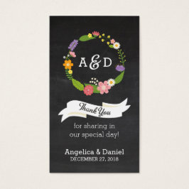 Boho Woodland Wreath auf Chalkboard Wedding