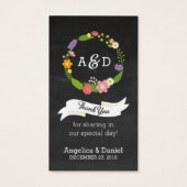 Boho Woodland Wreath auf Chalkboard Wedding (Rückseite)