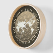 Boho World Map Clock Uhr (Winkel)