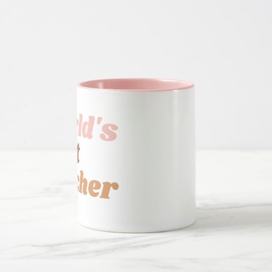 Boho World's Best Teacher Appreciation Tasse (Zentrum)