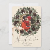 Boho Wreath mit Bow Foto Weihnachten (Vorderseite)