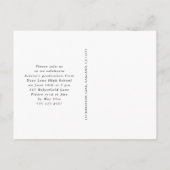 Boho Wreath One Foto Graduation Party Einladung (Rückseite)