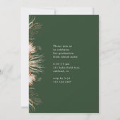 Boho Wreath One Foto Graduation Party Einladung (Rückseite)