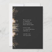 Boho Wreath One Foto Graduation Party Einladung (Rückseite)