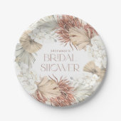 Boho Wreath Palm Blätter und Orchids Brautparty Pappteller (Vorderseite)