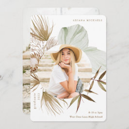 Boho Wreath Two Foto Abschluss Ankündigung