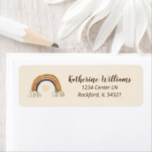Boho Wstercolor Rainbow Baby Showlabel