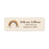 Boho Wstercolor Rainbow Baby Showlabel (Vorne)