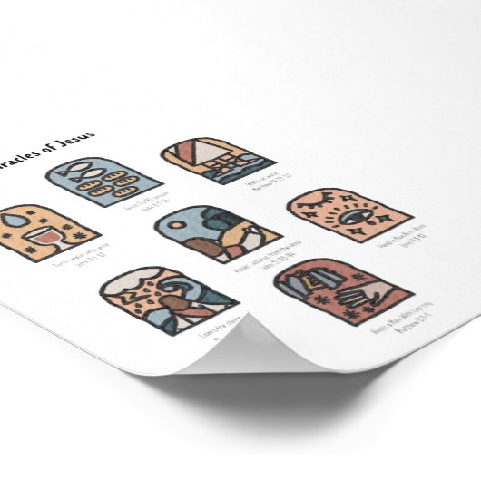 Boho-Wunder von Jesus-Poster Poster (Ecke)