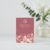 Boho Wüste Blumen Logo Schmuck Ohrring Halskette b Visitenkarte (Stehend Vorderseite)
