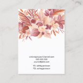 Boho Wüste Blumen Logo Schmuck Ohrring Halskette Visitenkarte (Rückseite)