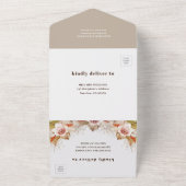 Boho Wüste Blumengestein Erdtöne All In One Einladung (Außenbereich)