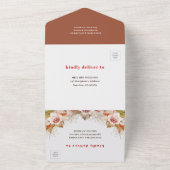 Boho Wüste Blumengestein Erdtöne All In One Einladung (Außenbereich)