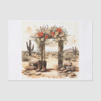 Boho Wüste Blumenstrauß Kunst, Dichtung und Musik Seidenpapier