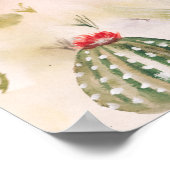 Boho Wüste Cactus Arizona Hochzeitsempfang Poster (Ecke)