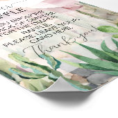 Boho Wüste Cactus Baby Duwer Winkler Raffle Sign Poster (Ecke)