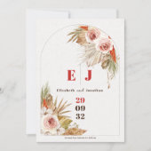 Boho Wüste florale Erde tönt Hochzeit Save The Date (Vorderseite)