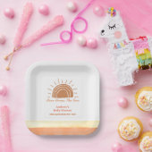 Boho Wüste kommt hier die Son Baby Dusche Pappteller (Party)