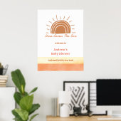 Boho Wüste kommt hier die Son Baby Dusche Willkomm Poster (Heimbüro)